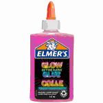 Bastelkleber Glow in the  Dark rosa 147ml Flasche,...