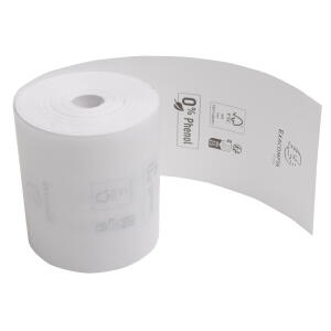 Thermorollen 80x72mm/76m  10er FSC-Mix, 1-lagige Kassenrolle 48g/qm, Rollenbreite: 80mm,, Durchmesser: 72mm, phenolfrei und plastikfrei, ohne Kern,, geeignet für alle Marken von Thermokassensystemen,, Exacompta