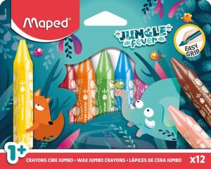 Wachsmalstifte JUMBO  JUNGLE FEVER 12er