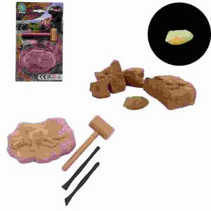 Ausgrabungsset Dino  Fossil 9,5x7cm 5teilig, ab 3 Jahren,, B&G