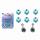Schmuck-Set Fashion Line  8teilig Ringe/Ohrringe, Farben: blau, rot, ab 3 Jahren, B&G