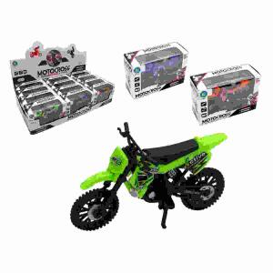Motorrad Motocross 12cm  3fach sortiert, Farben: grün, blau, orange, ab 3 Jahren, B&G