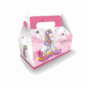 Papier-Lunchbox Einhorn  23x13x12cm, B&G