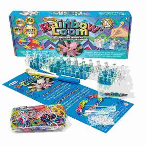 BANDAI Rainbow Loom  Original, 600 Bänder, 25 Clips, Geschenktüten und Metallhaken