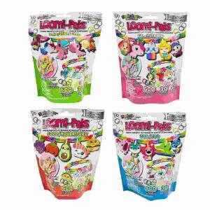 BANDAI Loomi Pals  Collectibles, 30 Zoo-Anhänger, 600 bunte Gummibänder, 50 Clips,, 1 Happy Loom