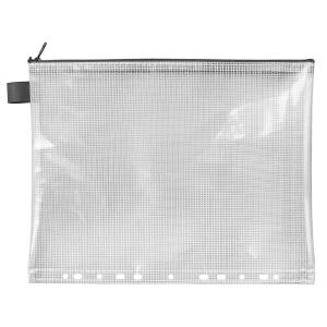 Veloflex Reißverschlusstasche PVC-frei A4 mit Abheftrand transparent