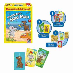 Mauseschlau & Bärenstark  Bewegungs-Mau Mau, Kinderkartenspiel, Schmidt Spiele