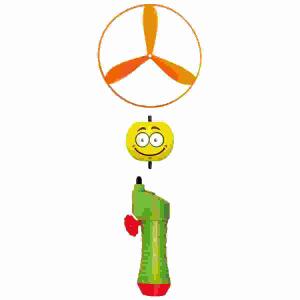 Freifliegender Kreisel  Spin Ball D12,5cm, mit Schnellstartgriff, fliegt hoch, kreiselt nach der Ladung