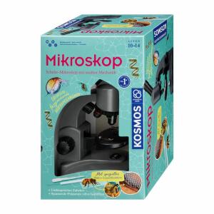 Kosmos Mikroskop  Experimentierkasten, es werden zwei Batterien LR06 AA Mignon benötigt, (nicht enthalten), ab 10 Jahren