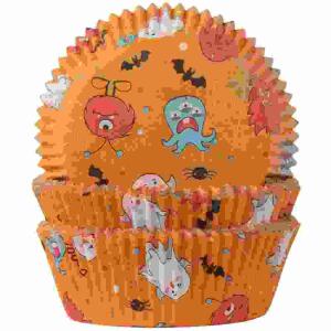 Backförmchen 50x25mm 60er  Spooky, ideal für Kindergeburtstage und Partys,, geeignet zum Backen von Muffins im Backofen,, backfest bis 220°C, fettdicht, lebensmittelecht,, dekorativ Demmler