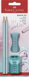Faber Castell Bleistiftset Sparkle 2 Bleist B Rad+Sp C ocean