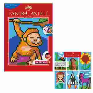 Malbuch A4 Pixel-It  Faber-Castell 12 Seiten, Ausmalbuch mit 12 verschiedenen Motiven,, Faber-Castell