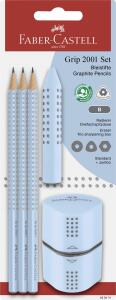 Faber Castell Bleistift Grip 2001 B sky blue Rad+Spitzer