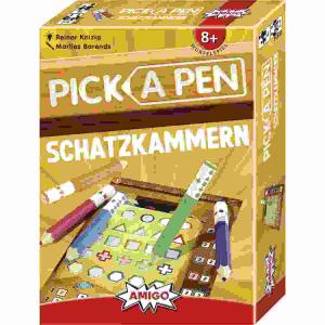 Pick a Pen: Schatzkammern  Würfelspiel, 1-4 Spieler, Inhalt: 5xBuntstifte, 1xBlock,, 1xSpielanleitung, 17x12,7x3,7cm, ab 8 Jahren