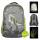 Schulrucksack Dino World  REFLECTOR 21x33x44cm, reflektierend, mit 3 separaten Fächern, gepolstertem Rücken,, verstellbaren Schultergurten, Tragegriff,, seitlichen Netztaschen, Organizer, Material: 100% Polyester