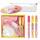 DIY-Set TOPModel Colour  your Pencil Case, Inhalt: 3xNeon-Marker: pink, orange, gelb,, schlichte Schlampertasche, Anleitung