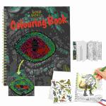 Malbuch mit Pailletten  Dino World, mit 20 Ausmal-Motive,...