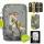 Federtasche Dino World  REFLECTOR 3-Fach, gefüllt mit 18 Bunt- und Filzstiften, 2 Bleistiften,, Anspitzer, Radierer, Lineal, Schere, Klebestift,, Klett-Tasche, Material: 100% Polyester