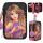 Federtasche TOPModel  NIGHT LIGHT, 3 Fächer, gefüllt mit je 18 Bunt- und Filzstiften,, 2 Bleistiften, Lineal, Radierer, Anspitzer, Schere,, Klebestift, HAPPY-Anhänger am Reißverschluss,, Material: 100% Polyester,, Depesche