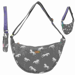 Halbmond-Umhängetasche  Miss Melody DENIM, 3x30x16cm, verstellbarer Gurt,, Material: 100% Baumwolle, innen: 100% Polyester