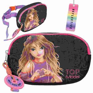 Crossbag TOPModel NIGHT  LIGHT, verstellbarer Gurt, HAPPY-Anhänger am Reißverschluss,, Material: 100% Polyester,, Depesche