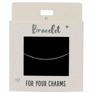Armband Express yourself  Nr.1 silber Glieder klein, versilbert, flexibler Verschluss, 15 bis 20 cm lang,, nickelfrei,, Depesche