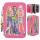 Federtasche TOPModel JOY  3-Fach, gefüllt: 18 Bunt- und Filzstiften,, 2 Bleistiften, Anspitzer, Radierer,, Lineal, Schere, Klebestift, Material: 100% PES