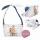 Handtasche TOPModel  VELO FLEUR, mit Knotendetail, 10x21x13cm,, Material: 100% recyceltes Polyester, Jeans: 100% Baumwollle