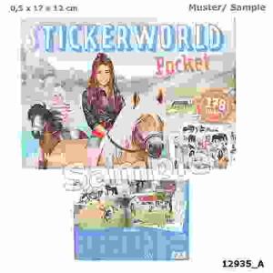Stickerbuch Miss Melody  Stickerworld Pocket, 12 illustrierte Seiten, 8 Seiten mit Stickern