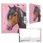 Tagebuch mit Stickern  Miss Melody Motiv 2, mit Schloss,...