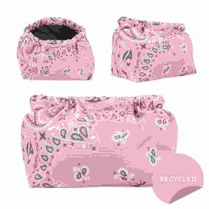 Kosmetiktasche Miss  Melody BANDANA, 10x20x15cm, mit Spangenverschluss,, Material: 100% recyceltes Polyester