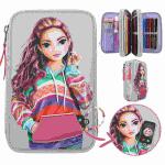 Federtasche TOPModel JOY  3-Fach, mit appliziertem...