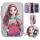 Federtasche TOPModel JOY  3-Fach, mit appliziertem Smartphone,, gefüllt mit 18 Bunt-, Filzstiften,, 2 Bleistiften, Anspitzer, Radierer, Lineal, Schere,, Klebestift, Klett-Tasche, Material: 100% PES