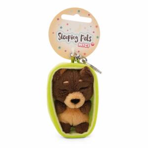 NICI Schlüsselanhänger  Sleeping Pets Hund, dunkelbraun 8cm