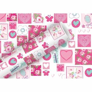 Geschenkpapier 2mx70cm  So sweet rosa, Braun & Company