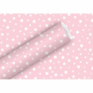 Geschenkpapier 2mx70cm  Polka Dots zartrosa, Braun & Company