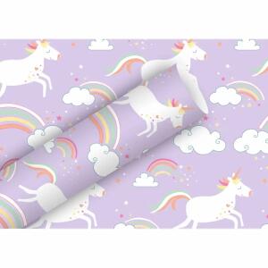Geschenkpapier 2mx70cm  Unicorn lilac, Braun & Company