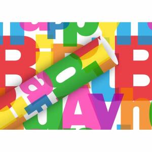 Geschenkpapier 2mx70cm  Power Birthday, Braun & Company