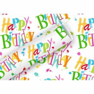 Geschenkpapier 2mx70cm  Birthday Dance, Braun & Company