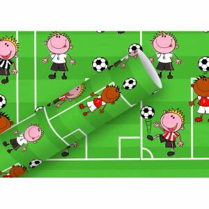 Geschenkpapier 2mx70cm  Fußball, Braun & Company