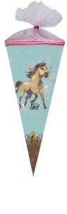 Nestler Schultüte Tüllv. 22 cm rund SpiritRidFree2 DreamW