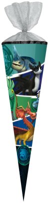 Nestler Schultüte Tüllv. 85 cm 6-eck DragonsNineRealm DreamW