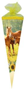 Nestler Schultüte Tüllv. 35 cm rund Fohlenweide