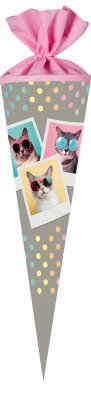 Nestler Schultüte Filzv. 70 cm rund Cool Cats