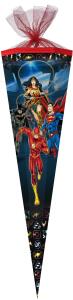 Nestler Schultüte Tüllv. 85 cm 6-eckig JusticeLeague WarnerB