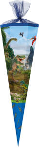 Nestler Schultüte Tüllv. 85 cm 6-eckig Dinosaurs 2 Schleich®