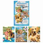 Malen nach Zahlen Junior  Hundewelpen, 3 Bilder,...
