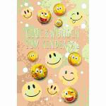 Glückwunschkarte  zum Kindertag Smileys
