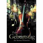 Geburtstagskarte  Geige