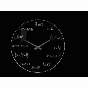 Wanduhr Glas Mathematic  ca. 35cm, für 1xAA Batt.